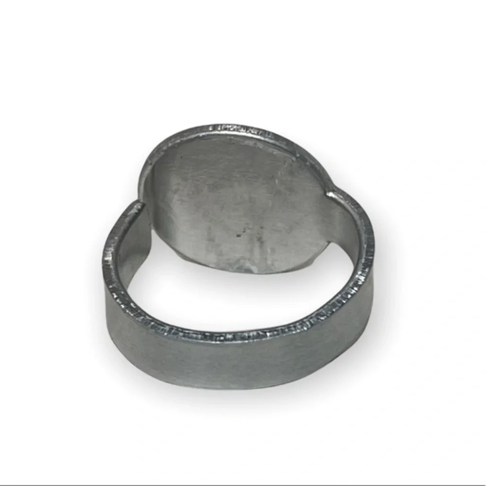 Handmade 9 stamped celestial sun silver adjustable hypoallergenic medallion ring